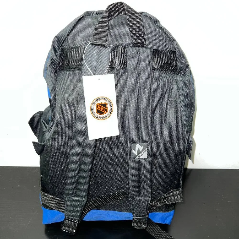 Vintage New York Rangers Backpack Bag‎ Black NHL Nasco Embroidered